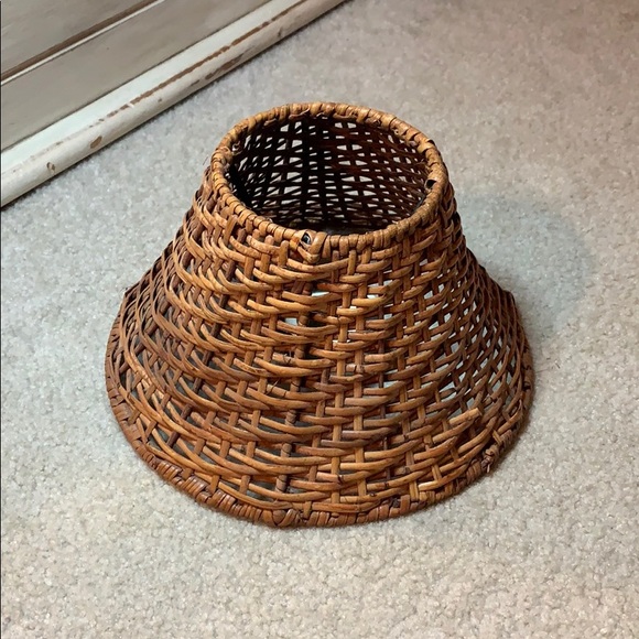 Other - 🦄3for20🦄 Boho wooden wicker small lamp shade